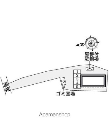 レオパレスアトリオ師岡[1K/23.61m2]の配置図