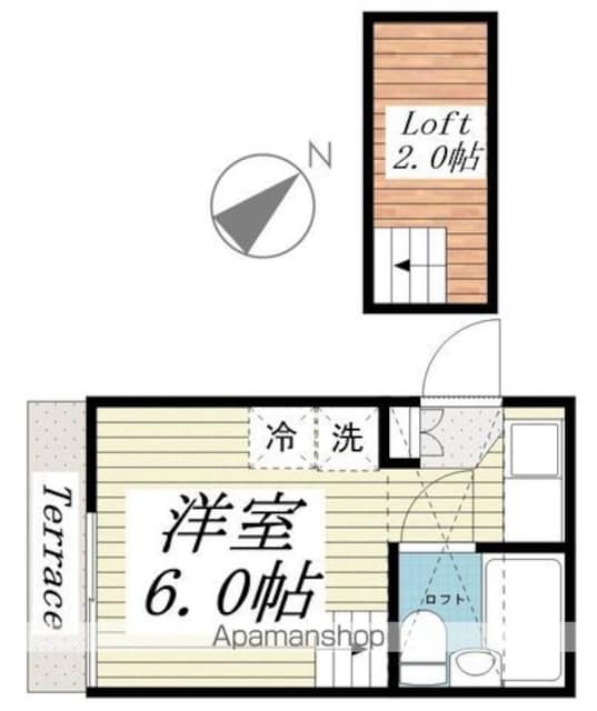 ハイム桜丘[1R/13.1m2]の間取図
