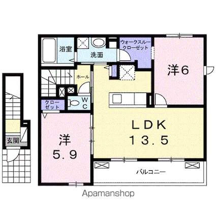 カルム[2LDK/60.69m2]の間取図