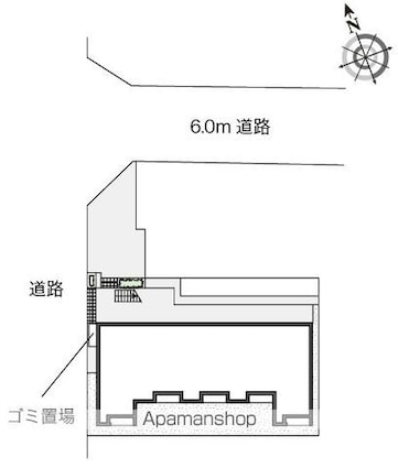 レオネクストレセーナ[1K/21.24m2]の配置図
