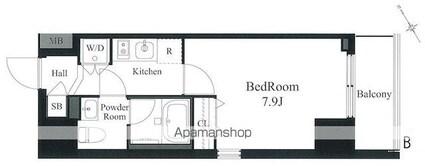 ラティエラ秋葉原[1K/25.78m2]の間取図