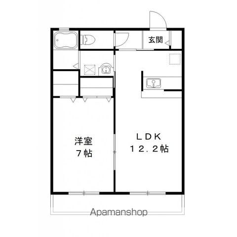 柏市富里のアパートの間取り