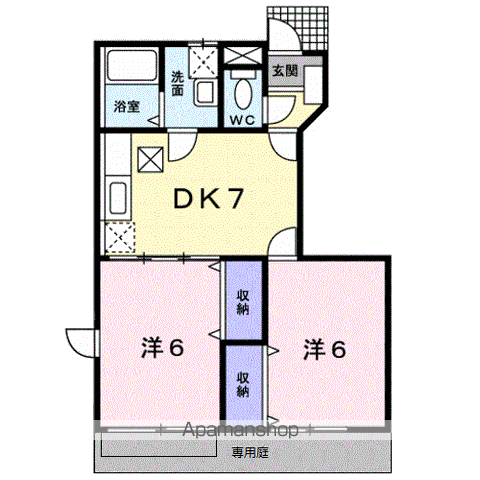 【和歌山市秋月のアパートの間取り】