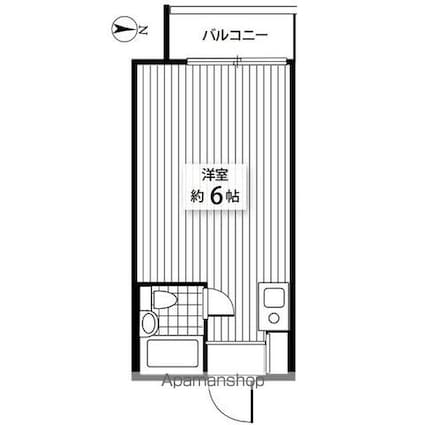 ネオハイシティ桜新町[1R/13.49m2]の間取図