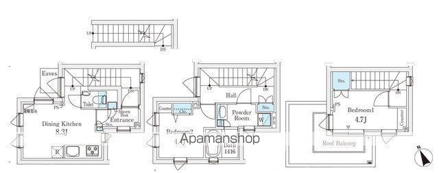 ＡＧＲＡＴＩＯ　ＴＥＲＲＡＣＥ　恵比寿の間取り