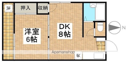 ビーラマツムラ[1LDK/32.4m2]の間取図