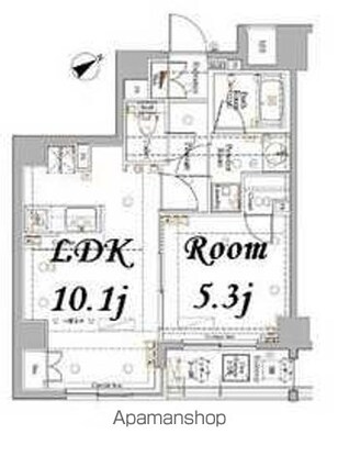 東京都中野区江古田２丁目[1LDK/40.11m2]の間取図