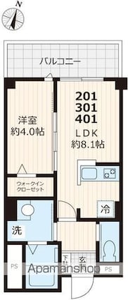 ＧＡＲＡＧＩＡ　　ガレージア[1LDK/33.28m2]の間取図