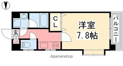 ラス・フローレス[1K/24.75m2]の間取図