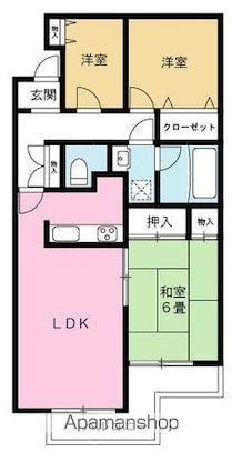 東京都青梅市新町７丁目[3LDK/72.3m2]の間取図