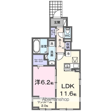 ヴィクトワールⅢ[1LDK/50.03m2]の間取図