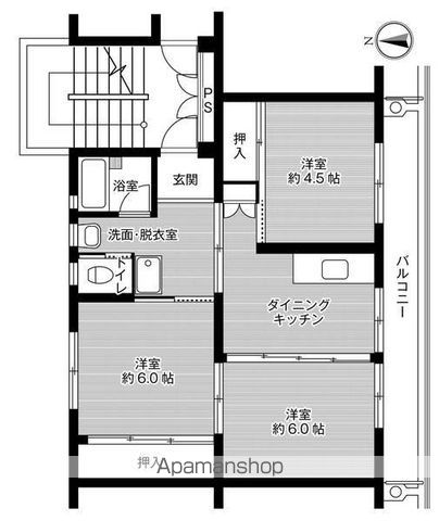 【ビレッジハウス本城１号棟の間取り】