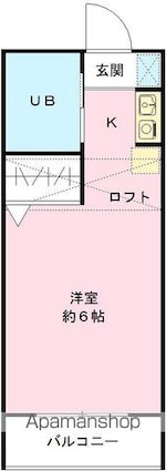 ラベンダー[1K/17.39m2]の間取図