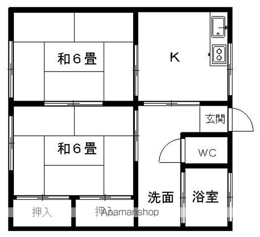 中津市 1階建 築39年の間取り写真