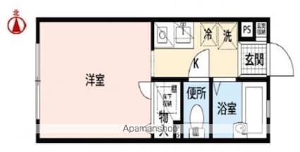 アネックスＣ[1R/19.87m2]の間取図