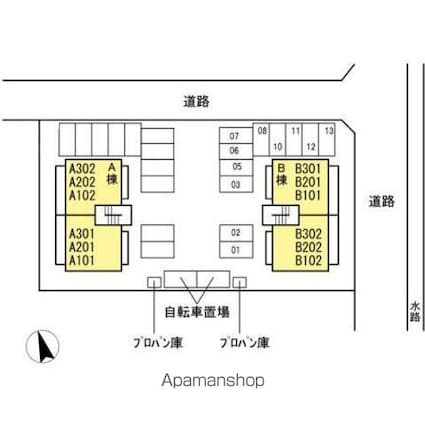 広島県福山市曙町５丁目[3LDK/66.7m2]の配置図