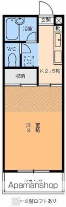ｃａｓａ　ｆｏｎｔｅ　カーサフォンテ[1K/25.92m2]の間取図