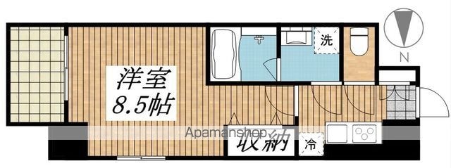 東京都立川市曙町２丁目[1K/27.22m2]の間取図