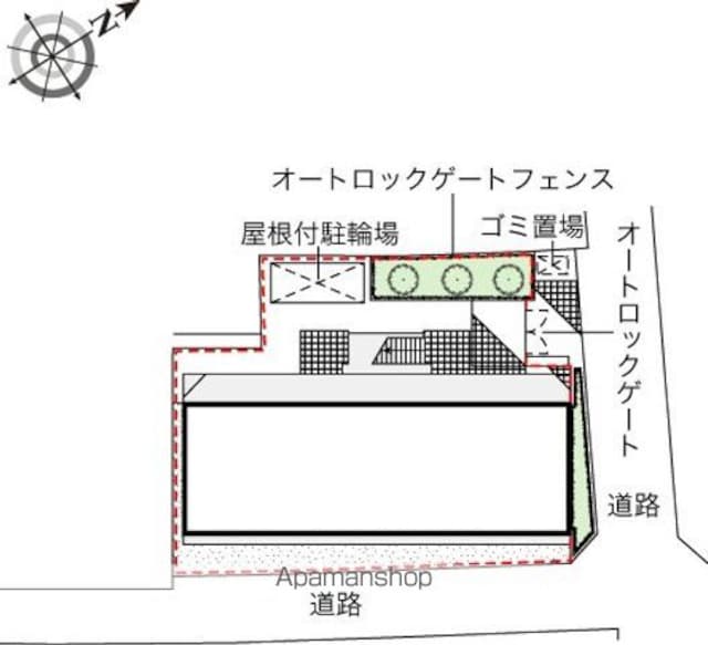 レオパレスアマランサス[1K/20.28m2]の配置図