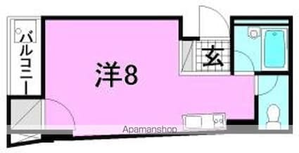 Ｍ－ｃｏｕｒｔ三番町[1R/24m2]の間取図