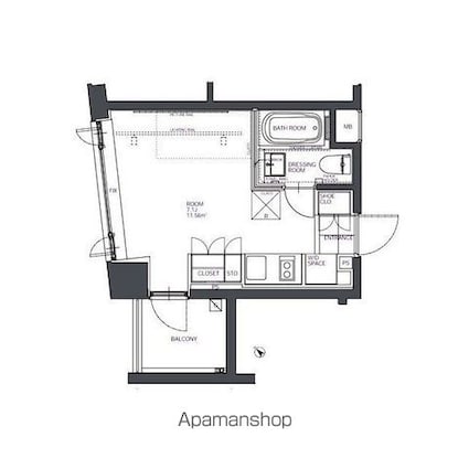 ＢＰＲレジデンス人形町[1R/21.31m2]の間取図