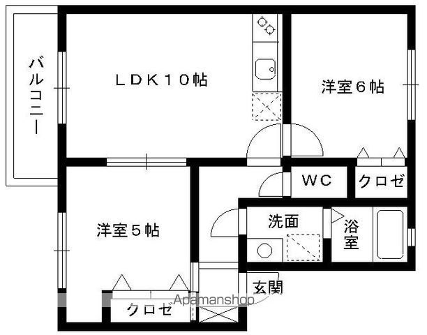 リビングタウンＹＯＵＴＨ　Ｃ棟の間取り