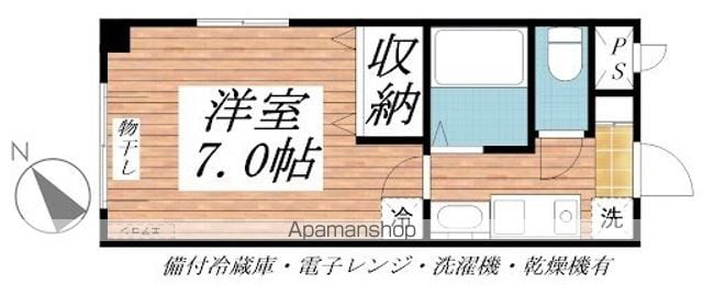 和歌山県和歌山市狐島[1K/20.62m2]の間取図
