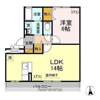 ラ　ルーナ　Ｂ[1LDK/45.24m2]の間取図