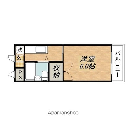滋賀県甲賀市水口町東名坂[1K/18.48m2]の間取図