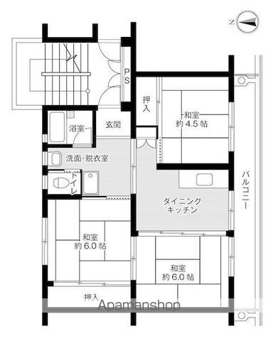 ビレッジハウス今宿３号棟の間取り