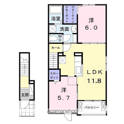 アグリウムⅡ[2LDK/56.68m2]の間取図