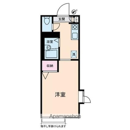 ディアス高野台[1K/20.79m2]の間取図