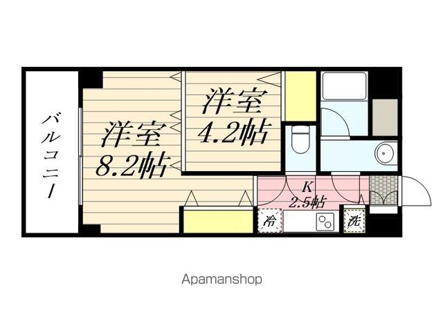 グリーンズ平尾 805 ｜ 福岡県福岡市南区那の川２丁目3-31（賃貸マンション2K・8階・36.00㎡） その2