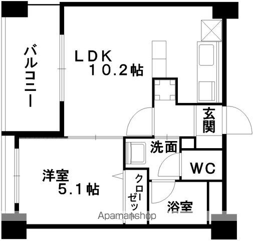 コネクト新水前寺の間取り写真