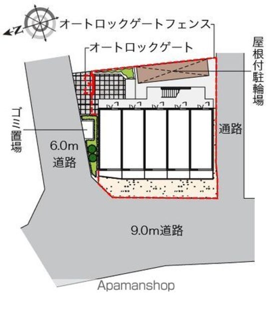 レオパレスＳｅｎｓｕｉⅢ[1K/19.87m2]の配置図