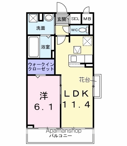 中神町アパート　　　　　　　　　　　　　　　　　　　　　　　の間取り