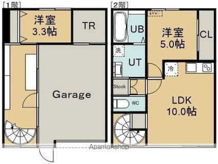 ｋｕｒｏｋａｎｅ３９（クロカネ３９）[2LDK/81.34m2]の間取図