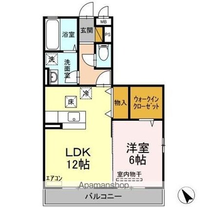 エスポワール　Ａ[1LDK/48.68m2]の間取図