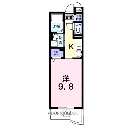 ハイマウントⅡ　Ａ 204 ｜ 山梨県甲斐市大下条294-2（賃貸マンション1K・2階・30.66㎡） その2