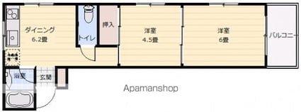 メゾン・ドウエスト[2DK/32m2]の間取図