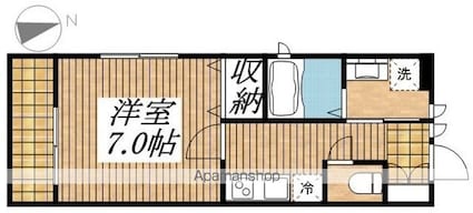 東京都立川市栄町３丁目[1K/26.08m2]の間取図