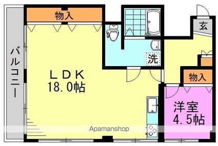東京都中野区本町２丁目[1LDK/60.45m2]の間取図
