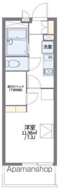 レオパレスＥＡＳＴＡＧＥⅠ[1K/20.81m2]の間取図