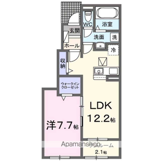 フェイバーハウス[1LDK/50.14m2]の間取図