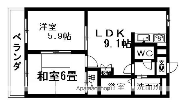 グリーンヒル壱番館の間取り写真