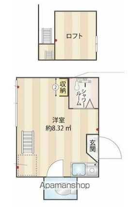 ＥＡＲＮＢＥＳＴ東新宿[1R/10.89m2]の間取図