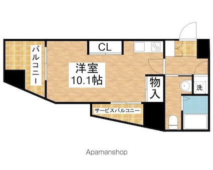 ライブコート千種[1K/28.76m2]の間取図