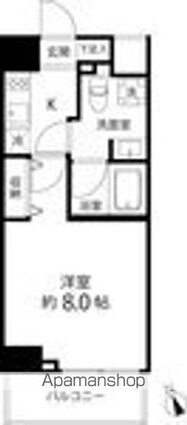 東京都豊島区池袋４丁目[1K/25.67m2]の間取図