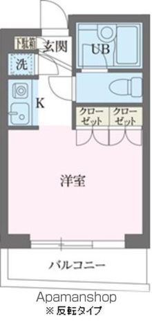 パークフロント西新宿[1R/20.46m2]の間取図