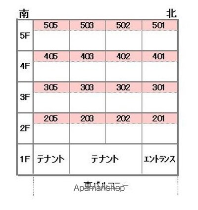 小山ビル[1LDK/43m2]の配置図